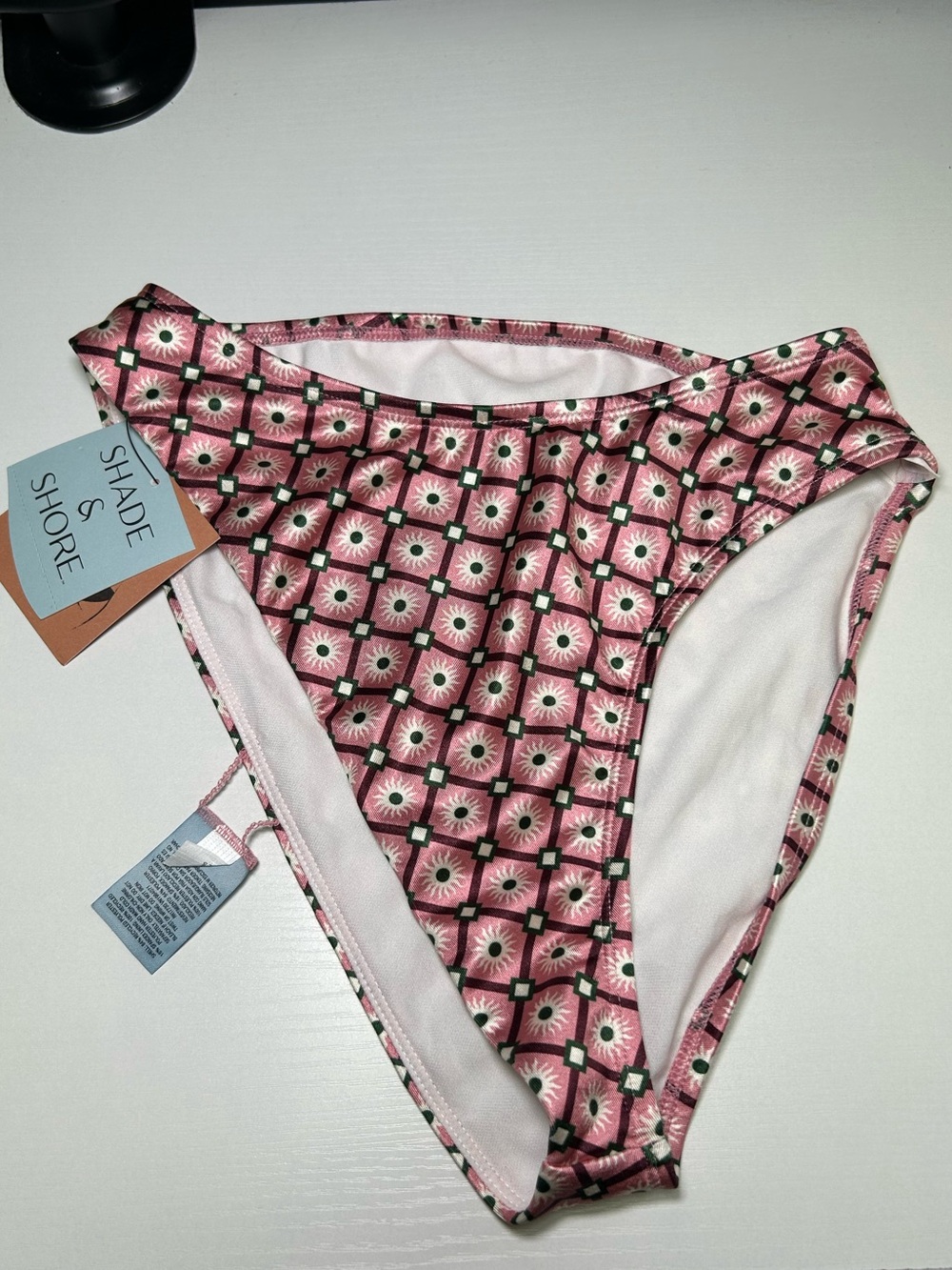NWT Shade & Shore Print Bikini Bottom Bathing Suit Swimwear size small